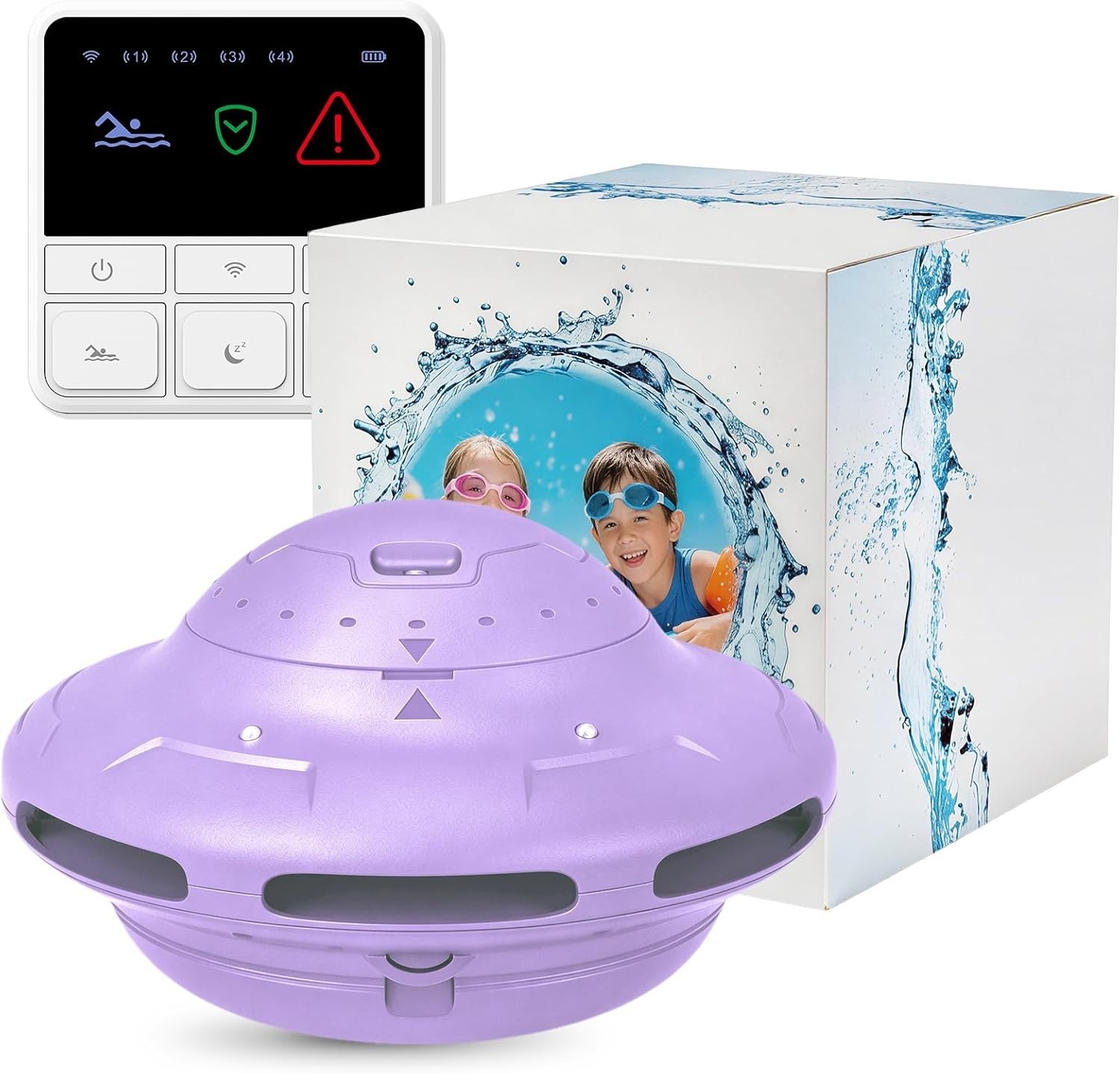 Smart Pool Alarm App Connectivity Real-Time Phone Alerts Purple