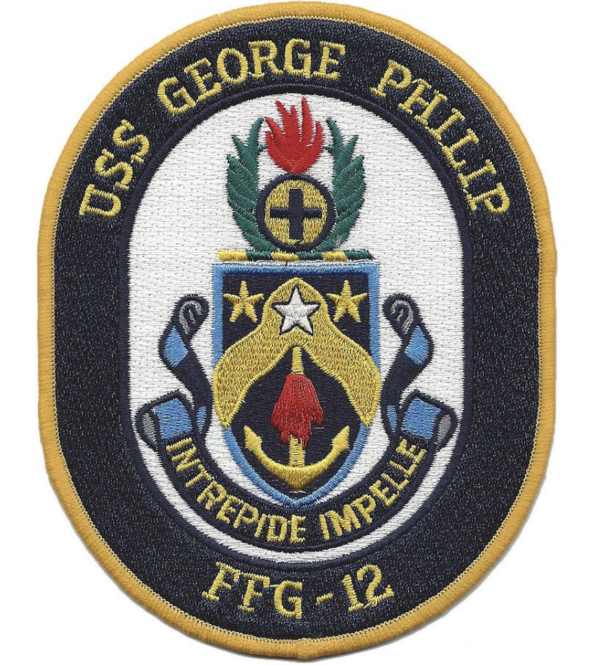5" NAVY USS FFG-12 GEORGE PHILLIP EMBROIDERED PATCH