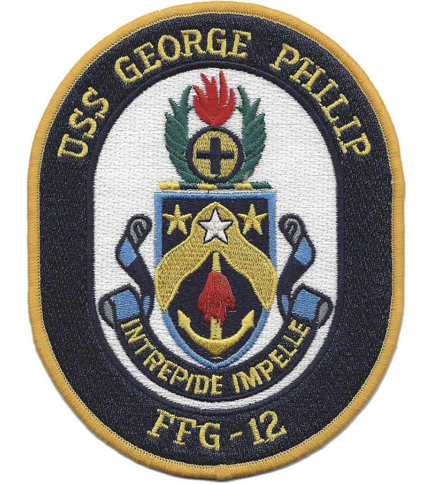 5" NAVY USS FFG-12 GEORGE PHILLIP EMBROIDERED PATCH