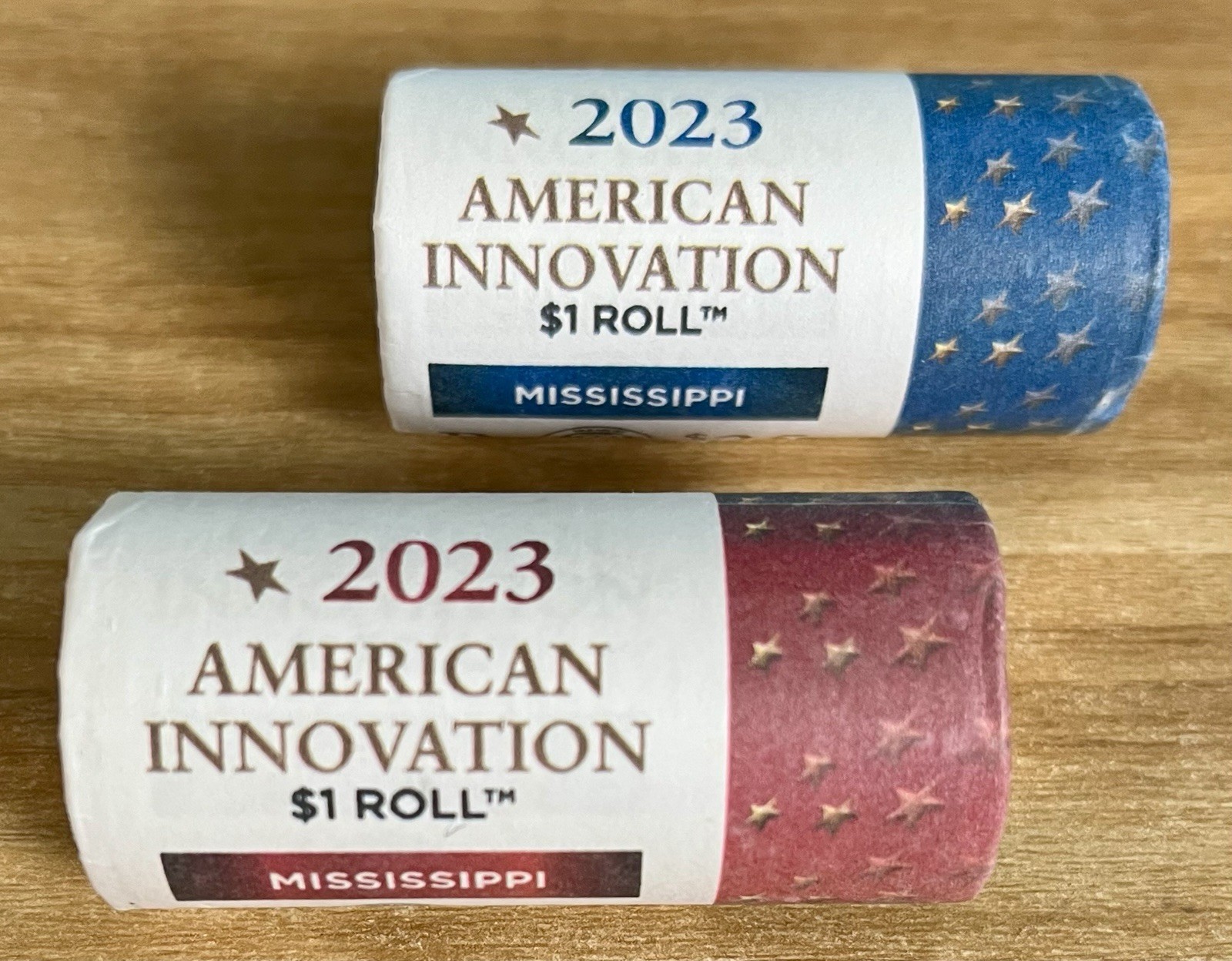 2023 P & D Innovation Dollar US Mint Sealed Rolls! Mississippi Lung Transplant
