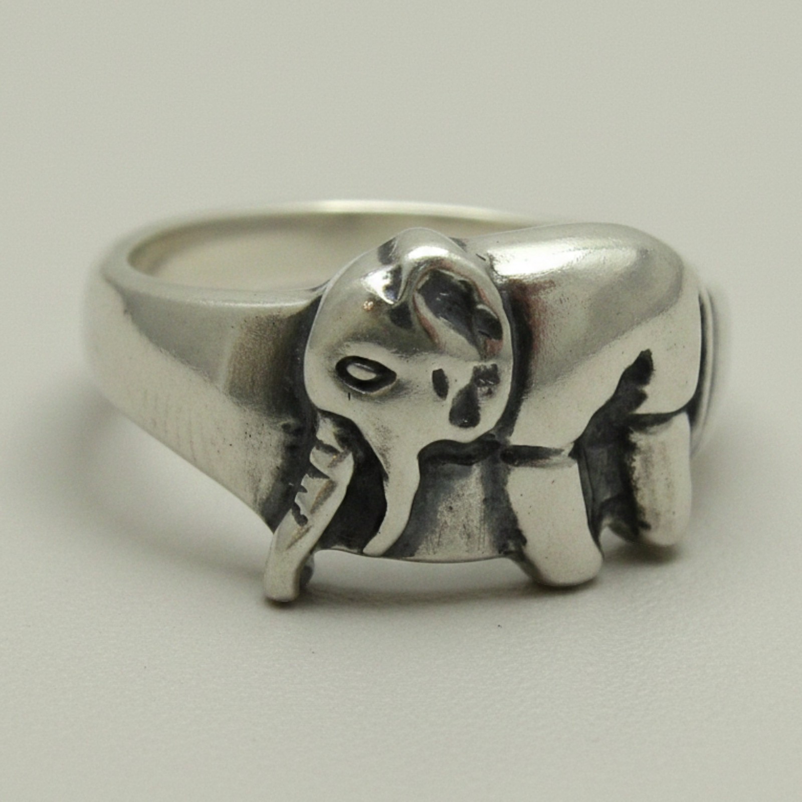 Genuine Sterling Silver Ring Elephant Solid Hallmarked 925 Handmade