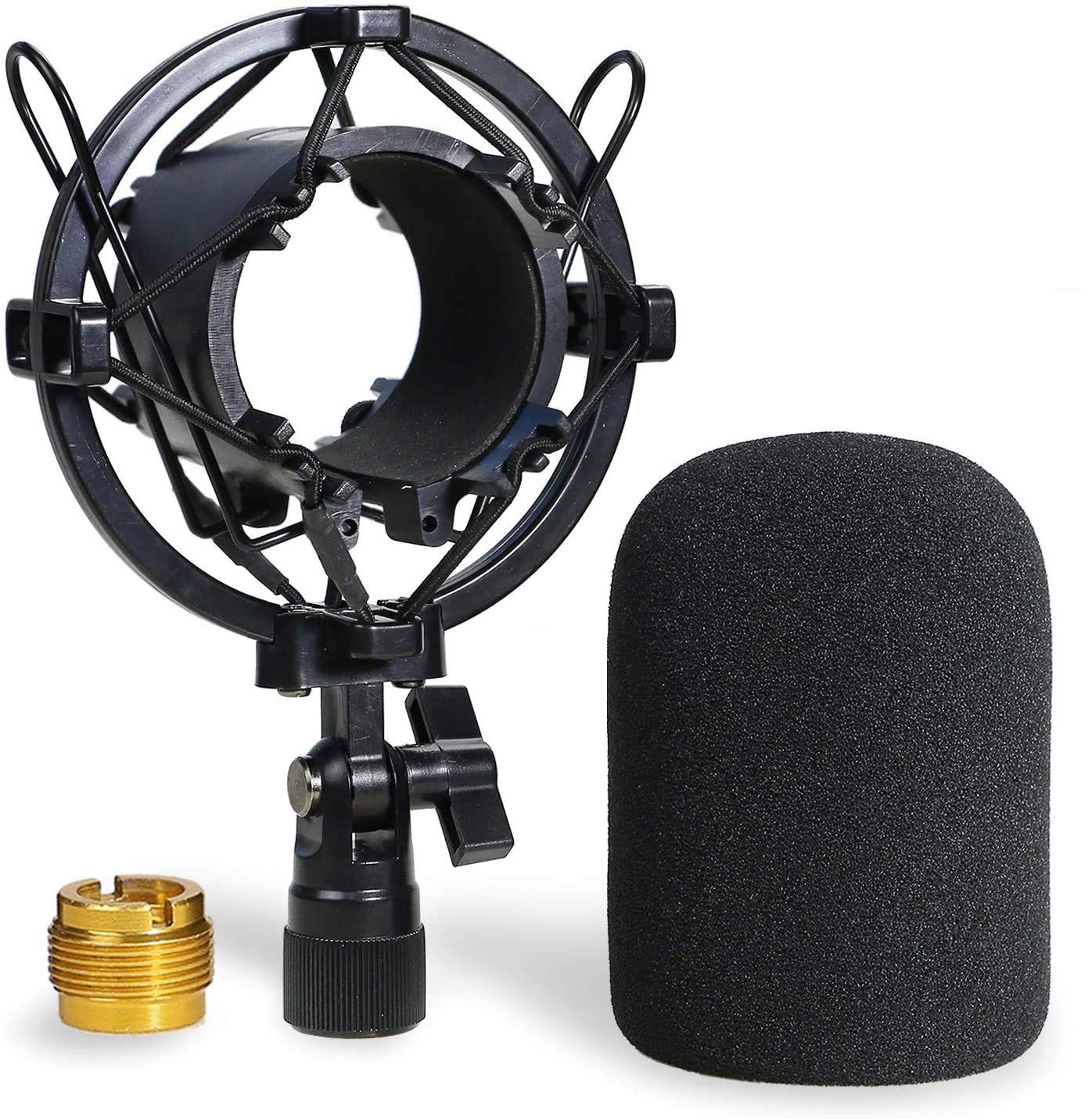 AT2020 Shock Mount with Pop Filter and Foam Windscreen for AT2020 Mic