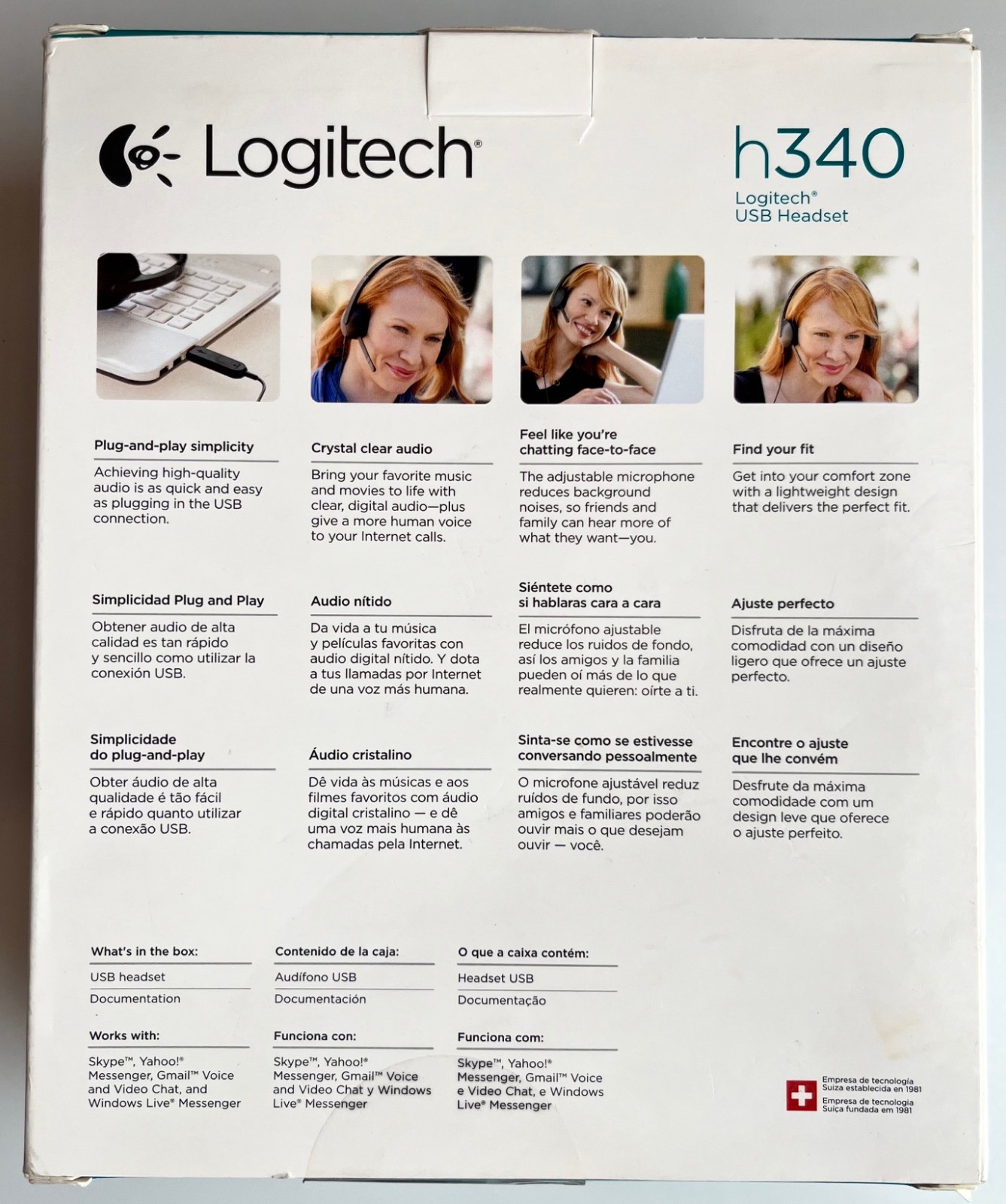 Logitech H340 USB Wired Headset with Noise Cancelling mic - New, Sealed