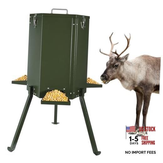 Deer Feeder, Metal Gravity Feeders for Deer | 15 Gallon Capacity, Heavy Duty
