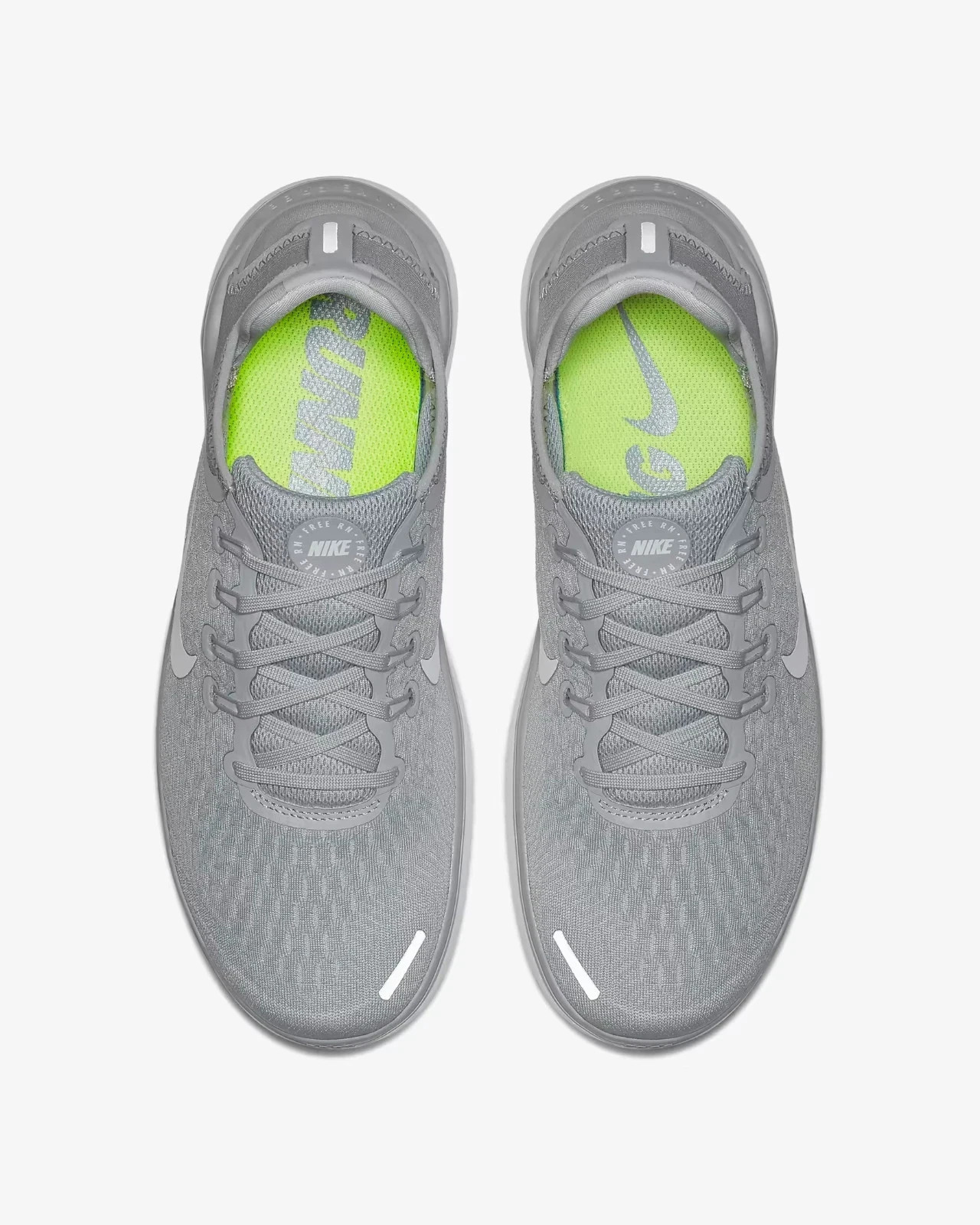 Nike Free RN 2018 Wolf Grey White Volt 942836-003 Men's Running Run Training