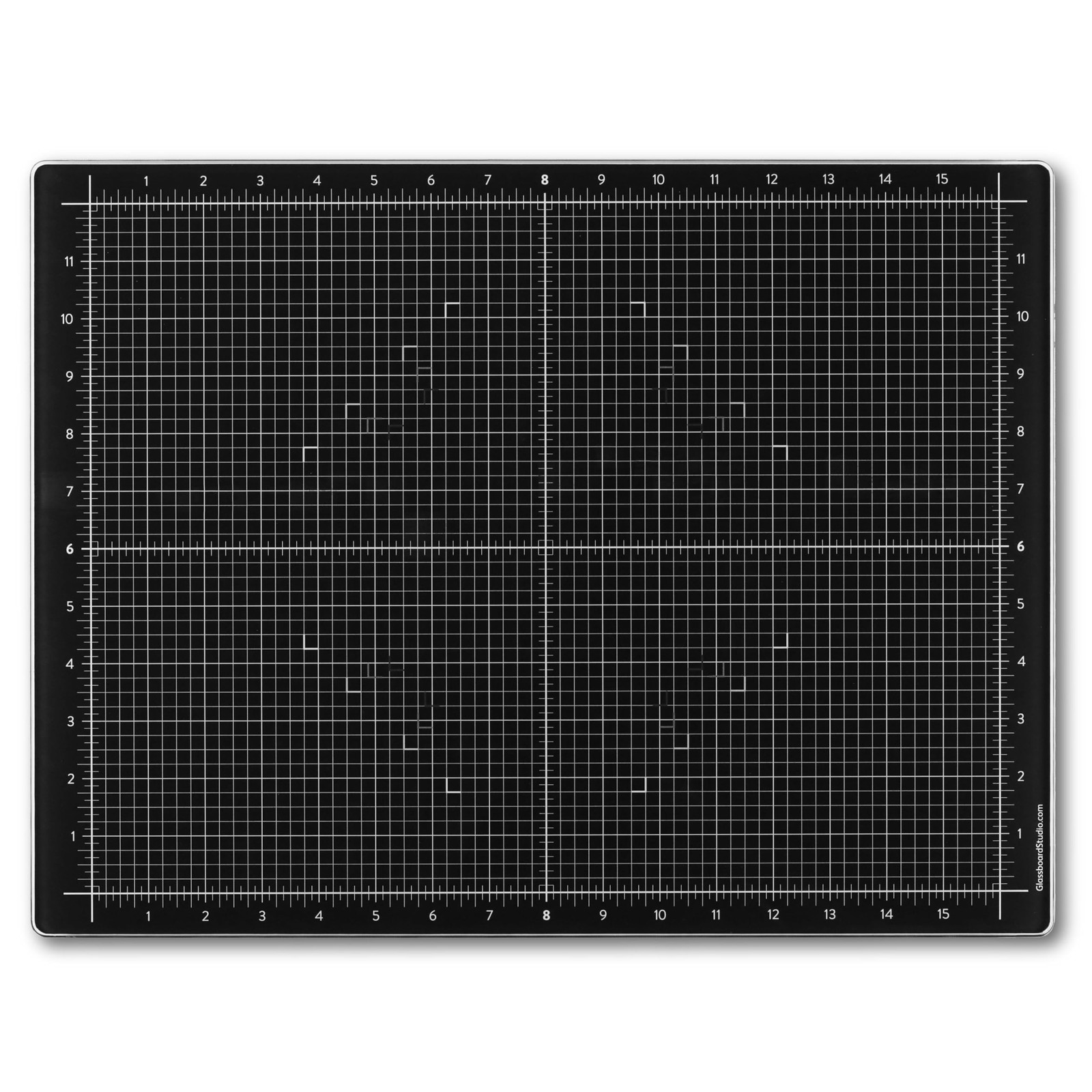 GLASSBOARD STUDIO Rich Black Glass Craft Mat 13.5x18" - Magnetic, Heat, Scratch
