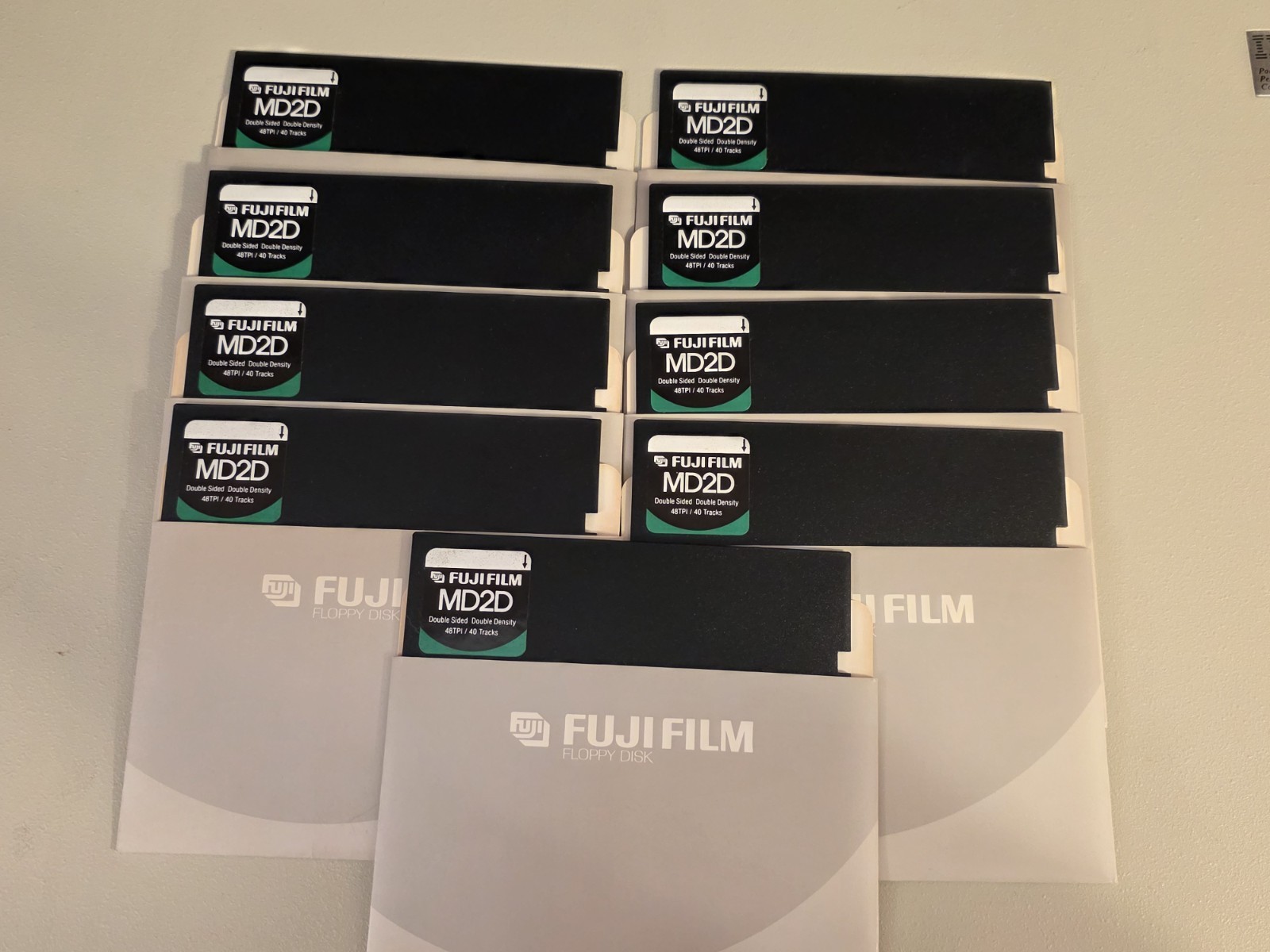 FUJIFILM FLOPPY DISK 5.25" MD2D 9 Disks _ Double Sided & Double Density