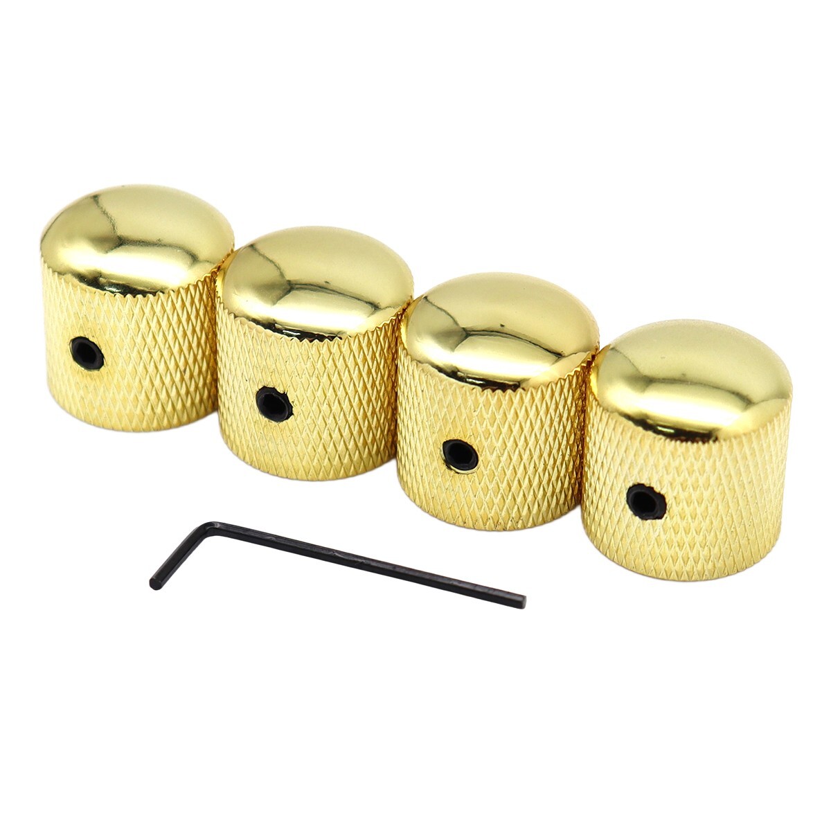 4pcs Metal Gold Guitar Knobs Tone Volume Audio Potentiometer Control Knobs