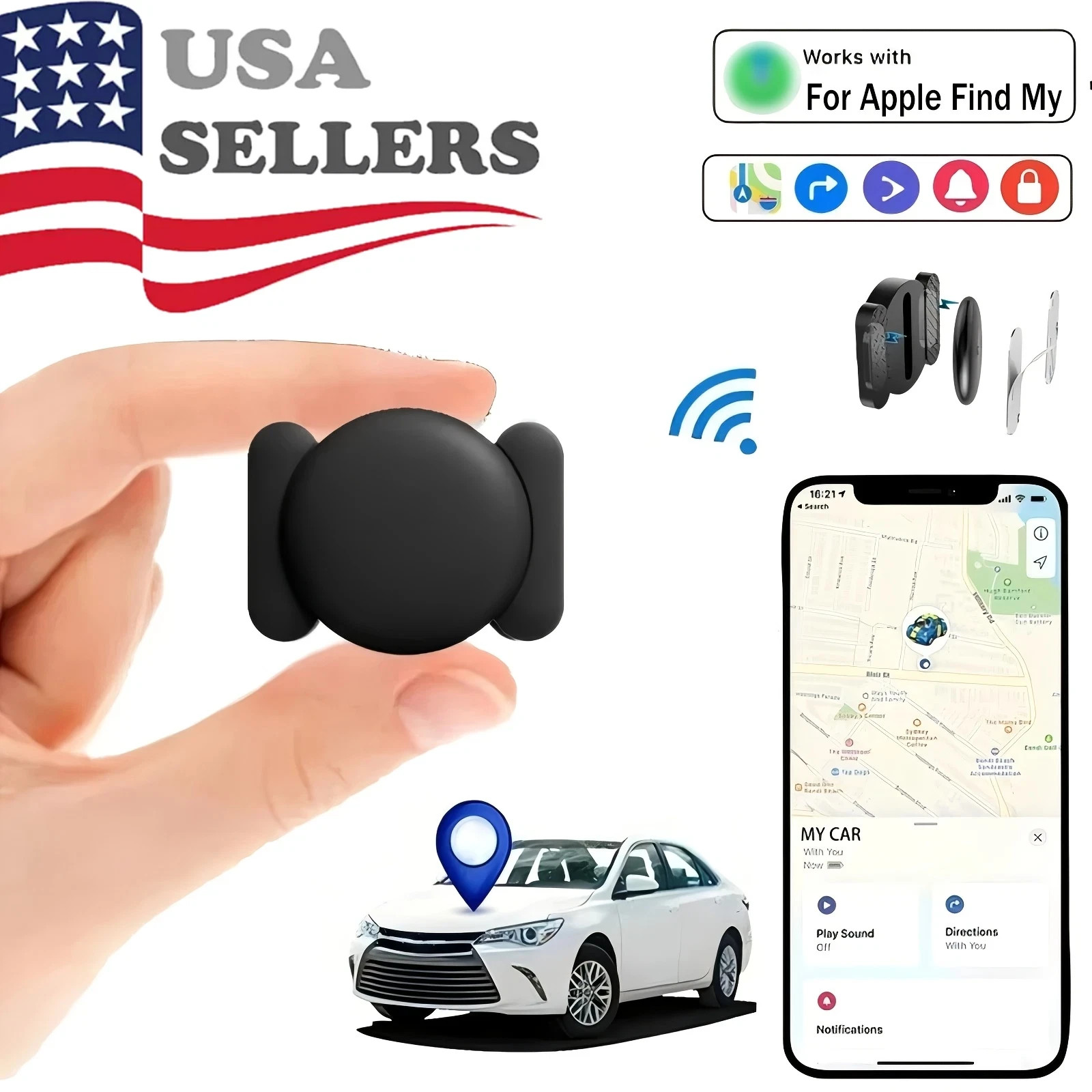 GPS Tracker for Vehicles Car Tracking Device,Mini Hidden for iPhone Android