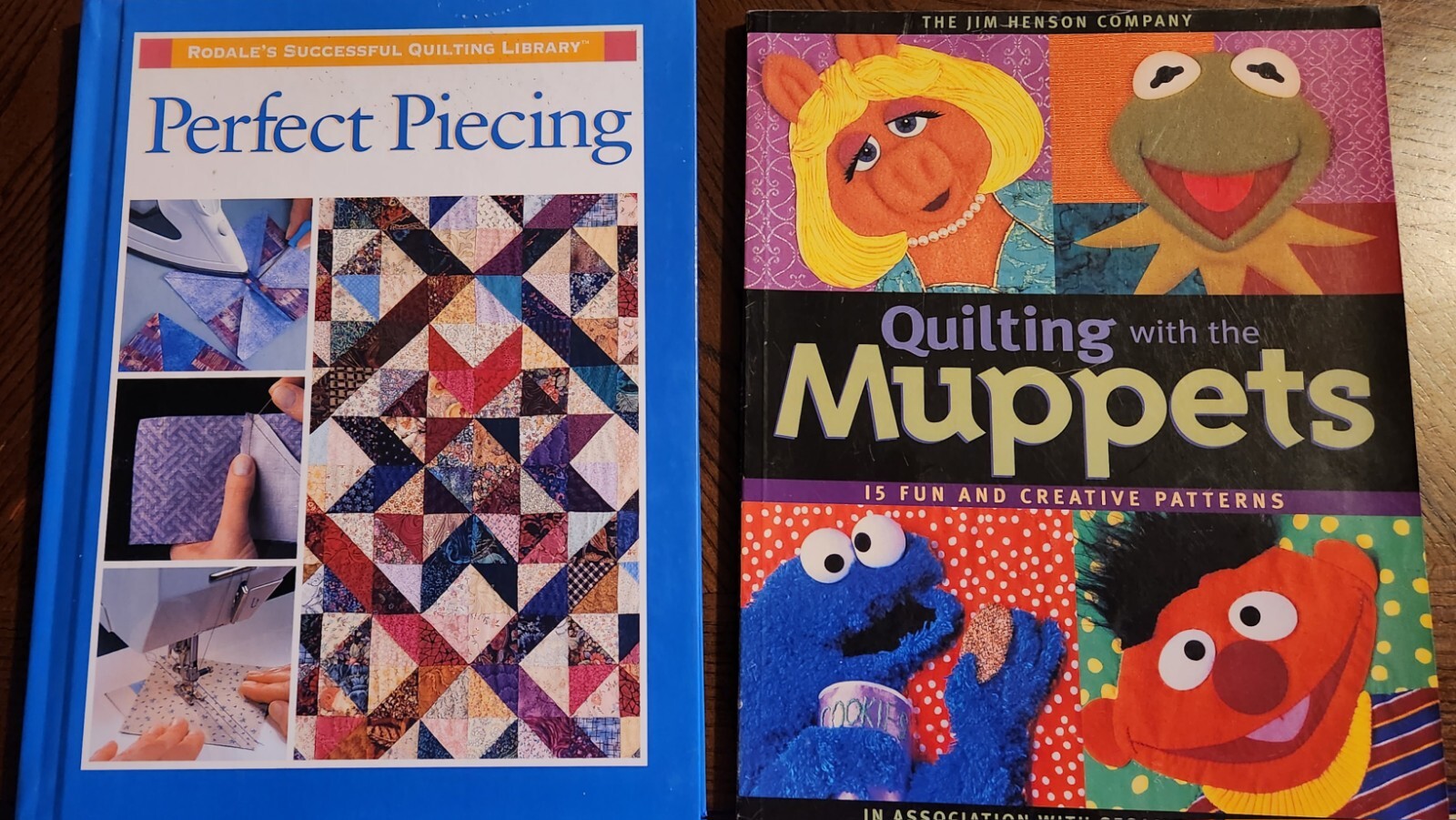 Book Lot: Quilting with the Muppets & Perfect Piecing Your Step by Step Guide
