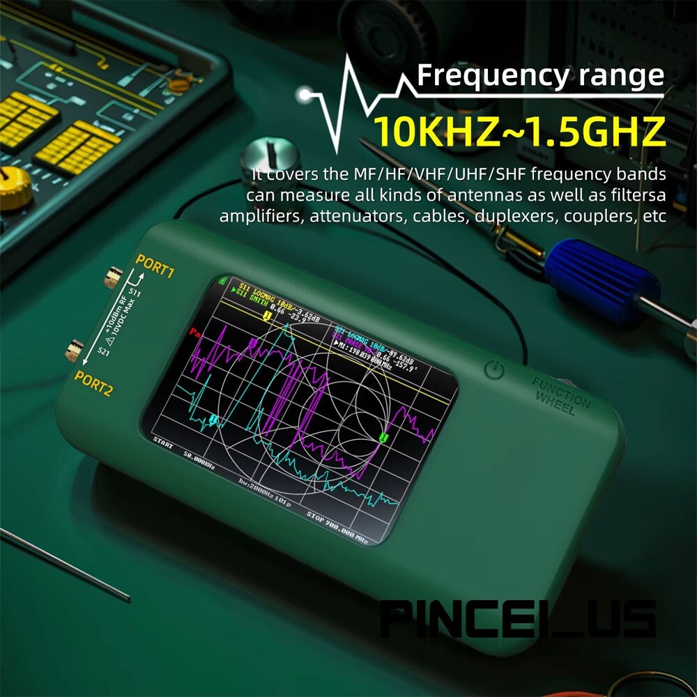BSIDE P5 10KHz-1.5GHz Vector Network Analyzer VNA Spectrum Analyzer Screen