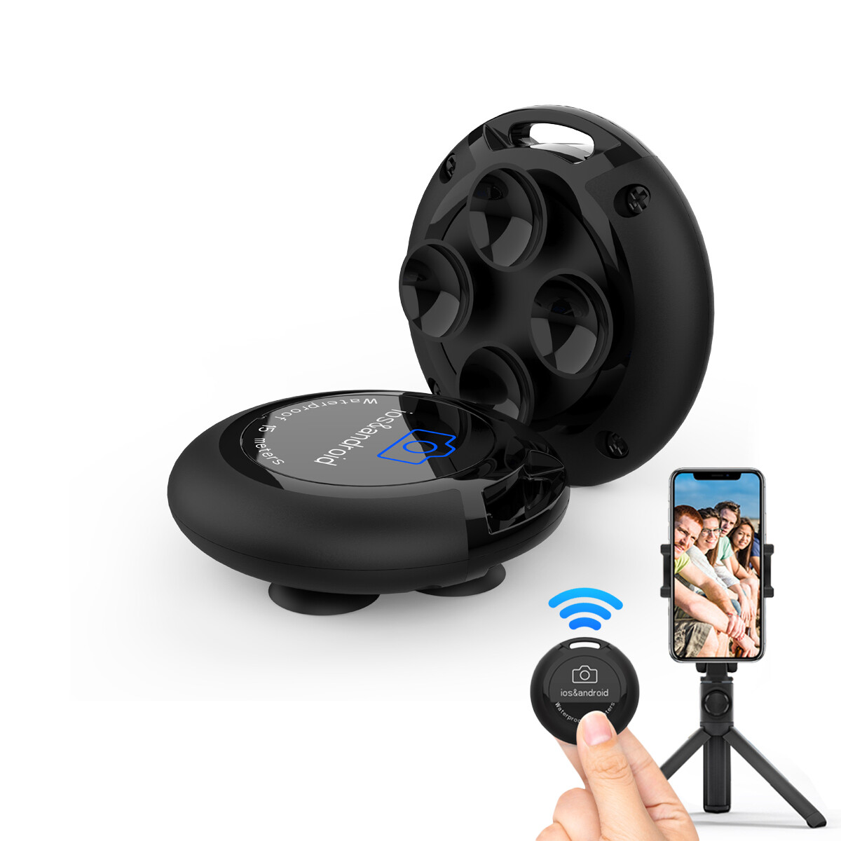 Waterproof Selfie Bluetooth Remote Control Camera Shutter For IOS Android Phone