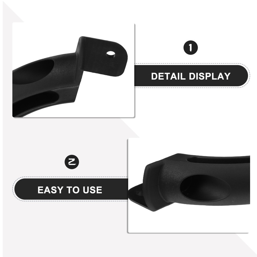 Universal Black Nylon Gate Pull Handle for Garden Fence and Barn Door Hardware