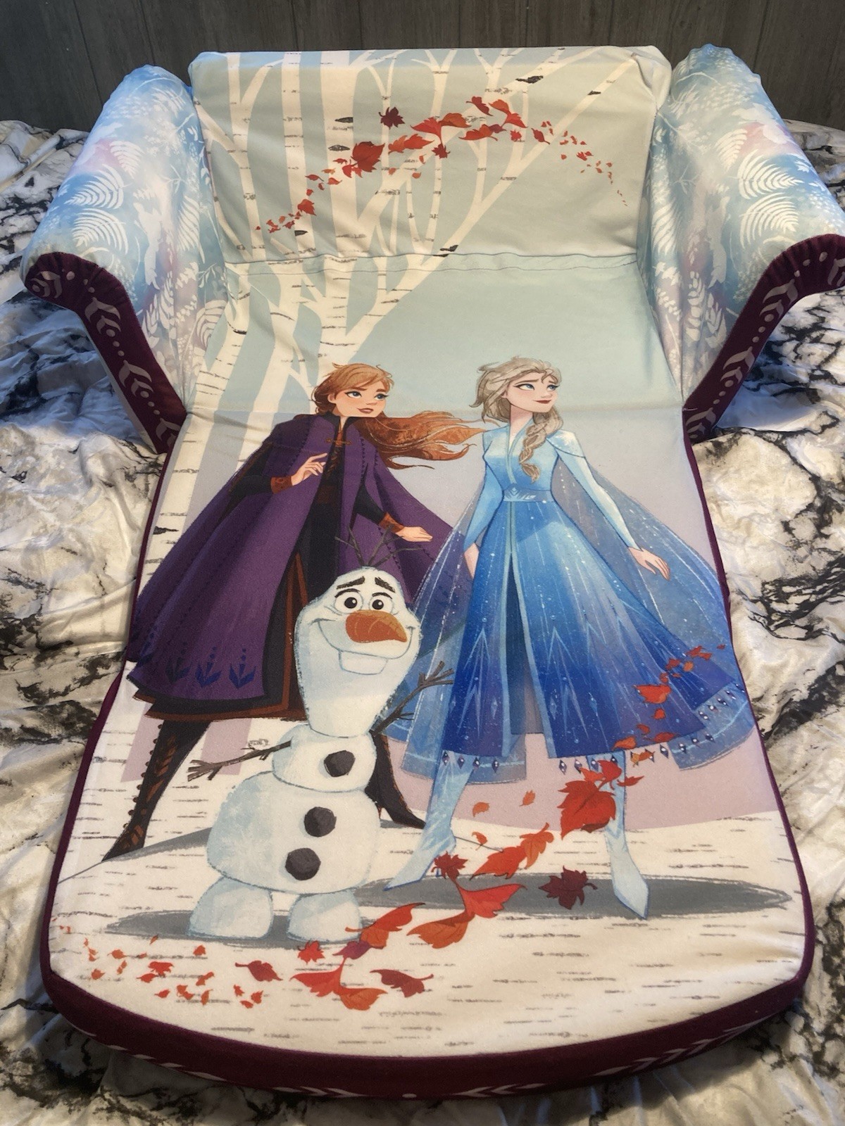 Marshmallow Furniture Kids 2-In-1 Flip Open Foam Sofa Bed, Frozen 2 (Used)