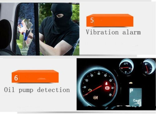 8pcs Car SUV Vibration Alarm System Ignition Engine Start Push Button Remote Kit