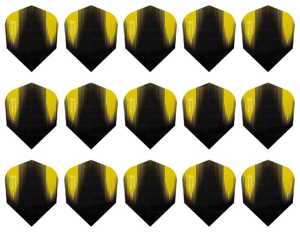 5 New Sets Harrows Sonic X Standard Dart Flights – Ships w/ Tracking - Yellow