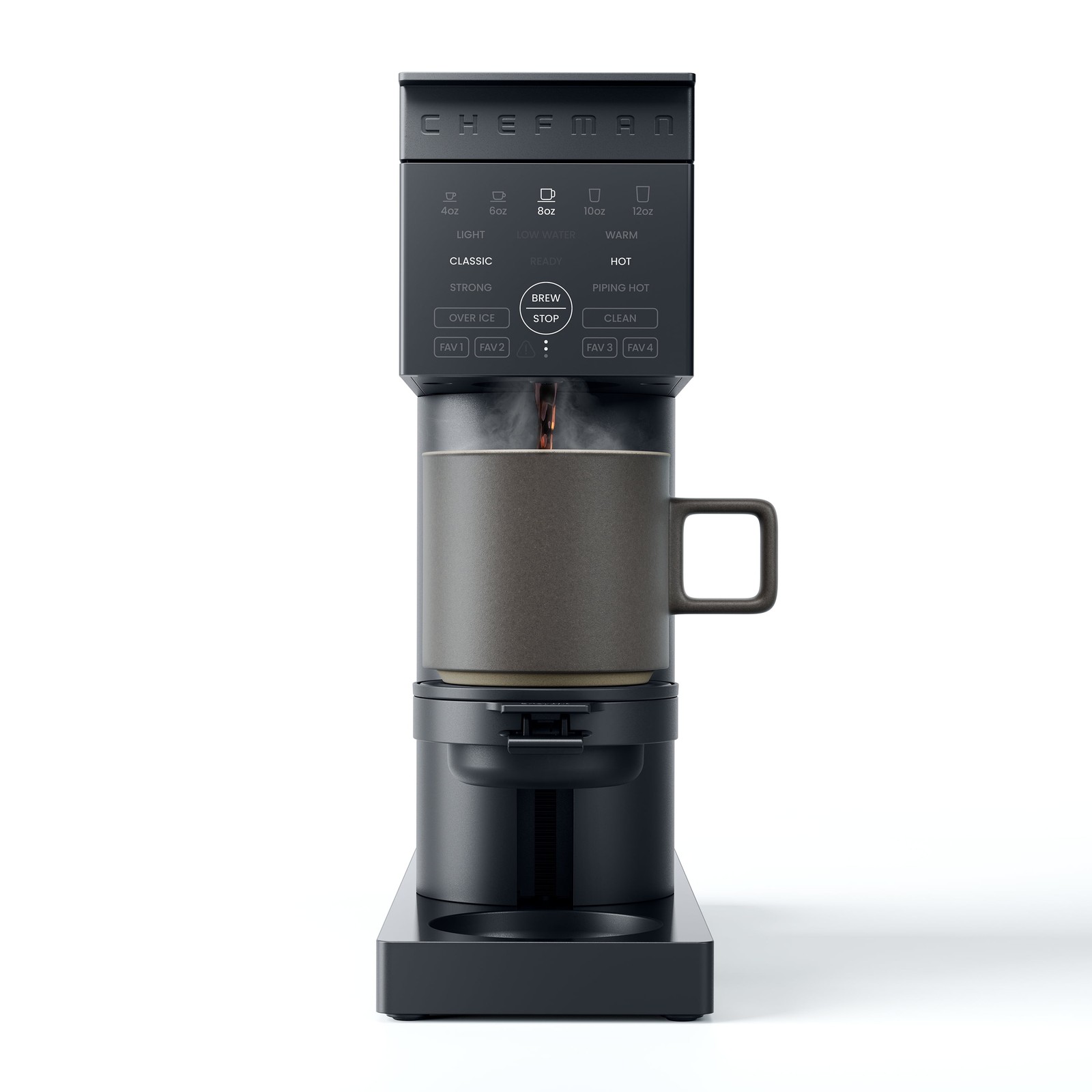 Single Serve Coffee Maker, Works with K-Cup & Grounds - Black