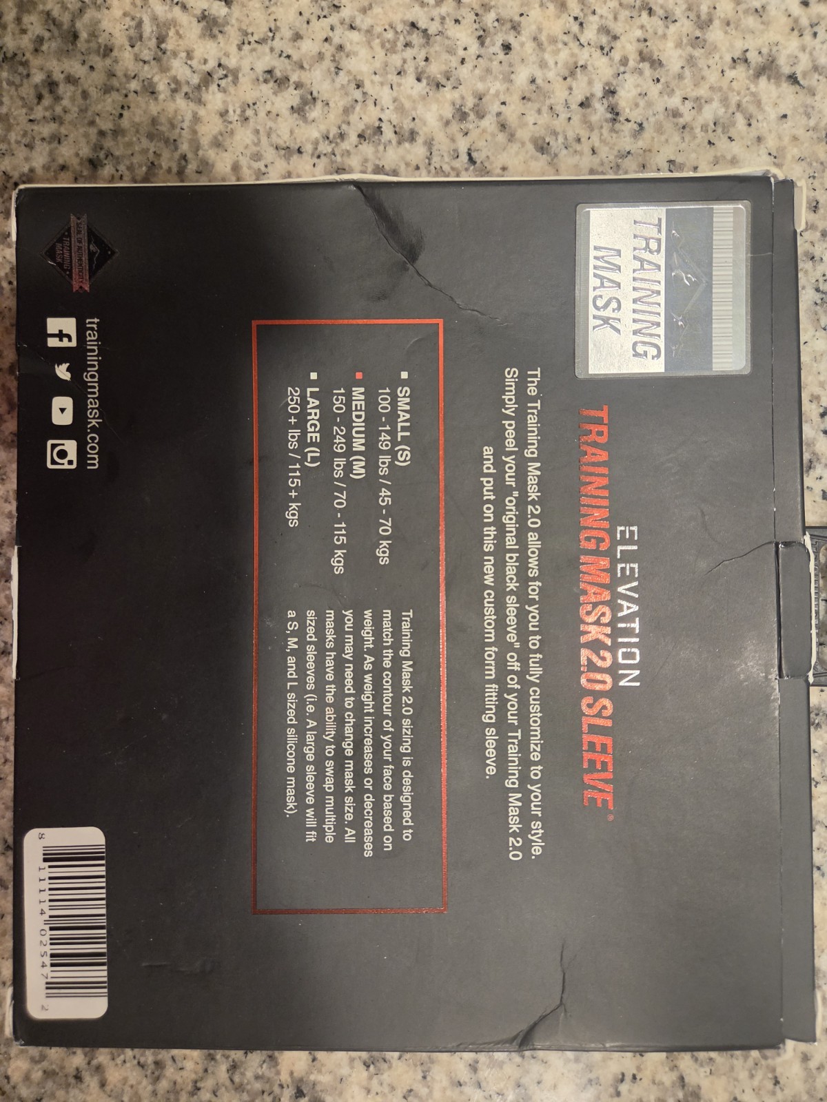 2.0 Medium Training Mask Sleeve