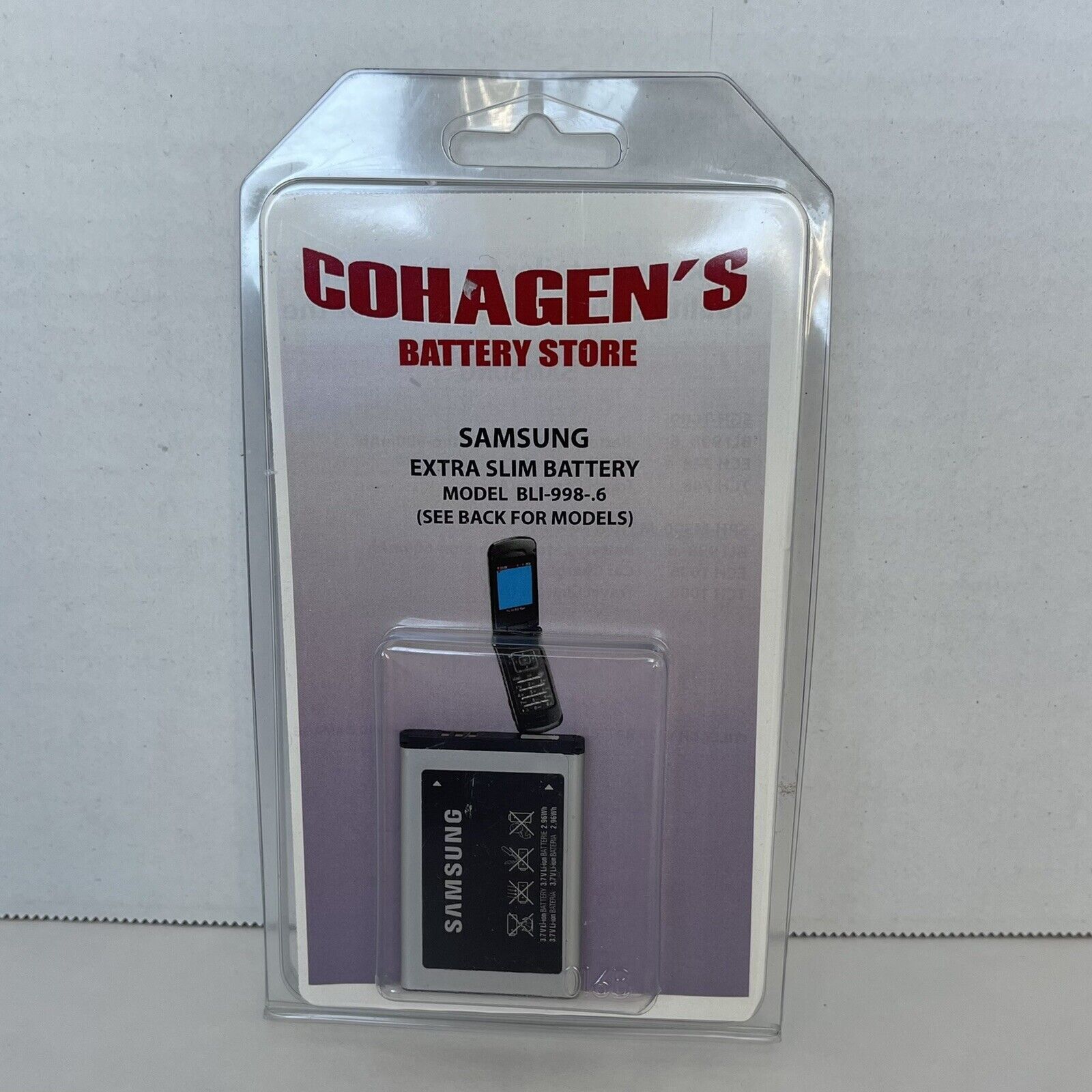 Samsung Extra Slim Replacement Battery BLI-998-.6 Cohagen's