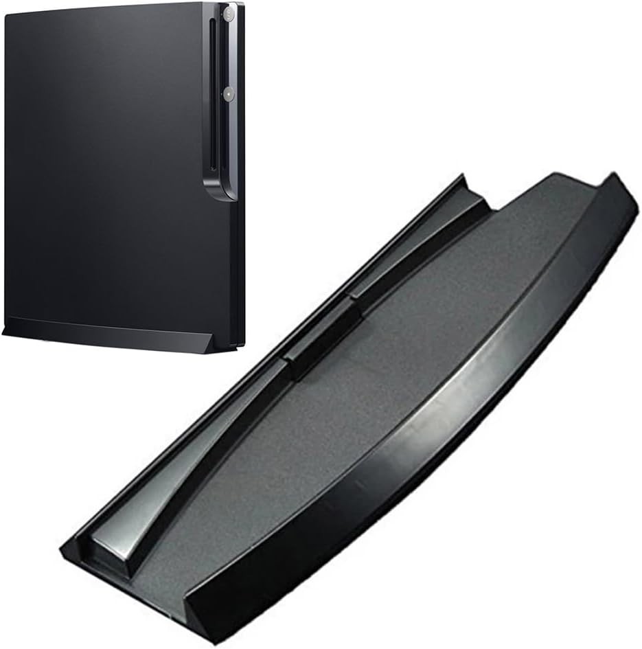 Vertical Stand Holder for PlayStation PS3 Slim Console Dock Base Ergonomic Black