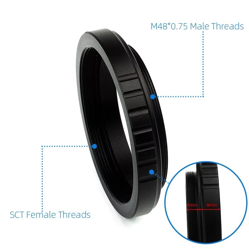 1pc SCT Female To M48 Male SCT-M48 2" Filter Thread Adapter Ring for Telescope