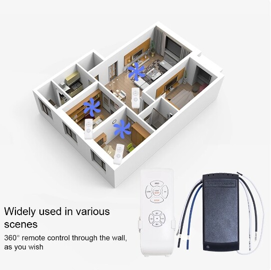 Universal Ceiling Fan Lamp Light Remote Control Receiver Kit Timing Wireless us