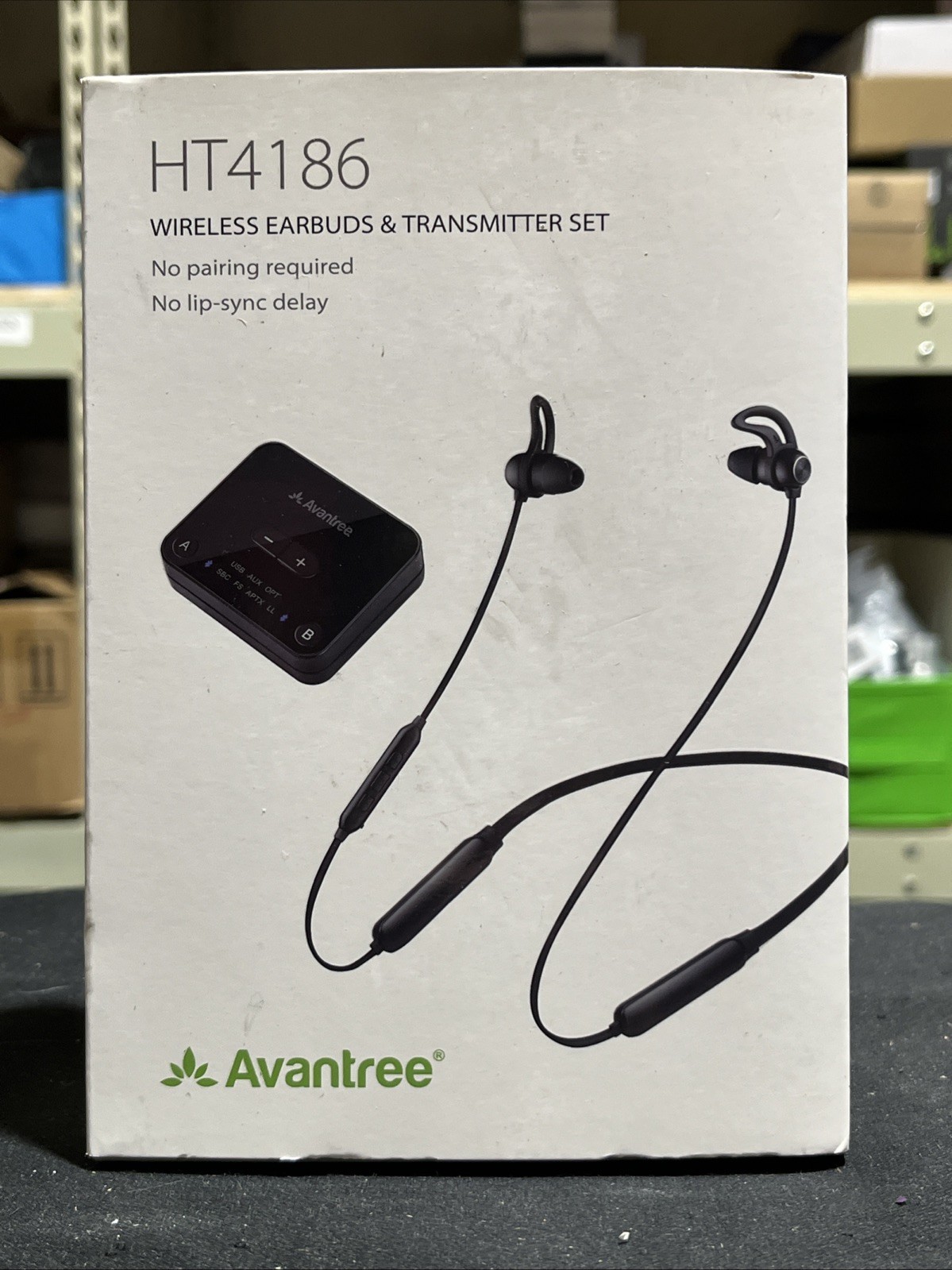 Avantree HT4186 Wireless In-Ear Headphones Transmitter Set