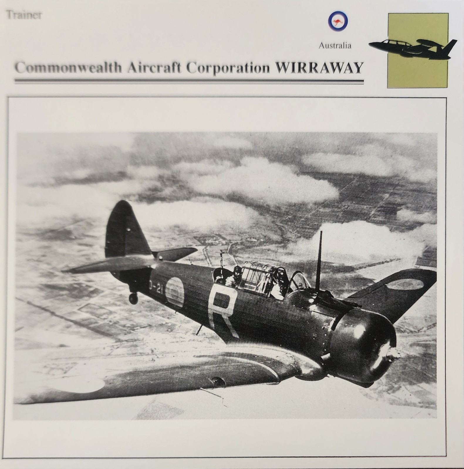 Commonwealth Plane Picture Original Aircraft Vtg Spec Detail Collector Card
