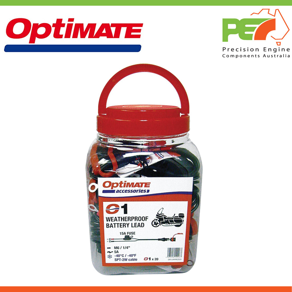 Brand New * OPTIMATE *  Weatherproof Battery Lead (SAE71) Jar with 20pcs
