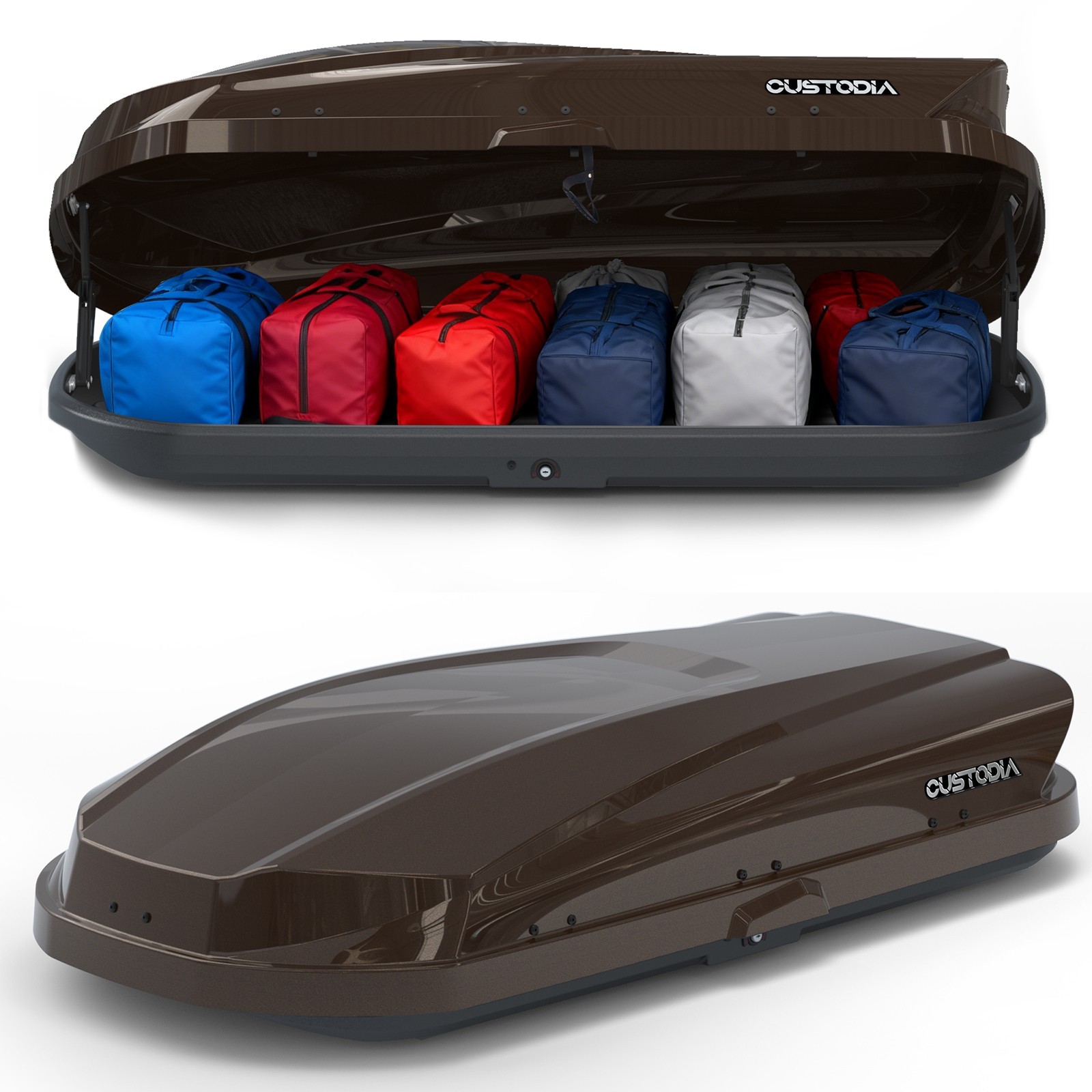 14ft³ Heavy Duty ABS Vehicle Roof Top Storage Box Cargo Luggage Carrier 2 Locks