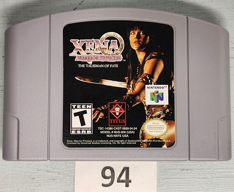 1997  TITUS XENA TALISMAN OF FATE NINTENDO 64 SYSTEM Cartridge Only 94