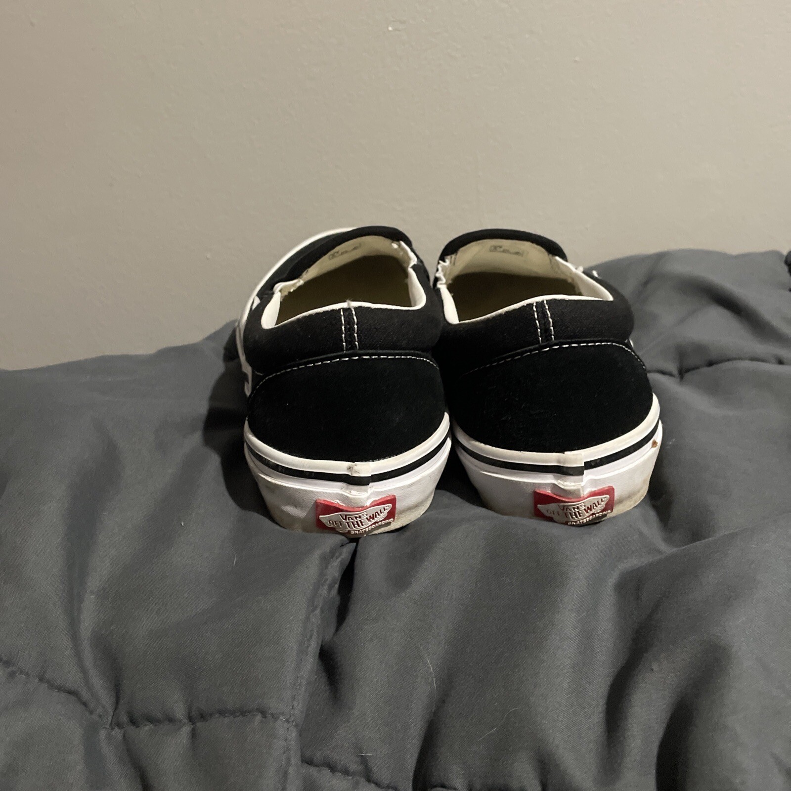 Black slip-on Vans 8.5 new suede