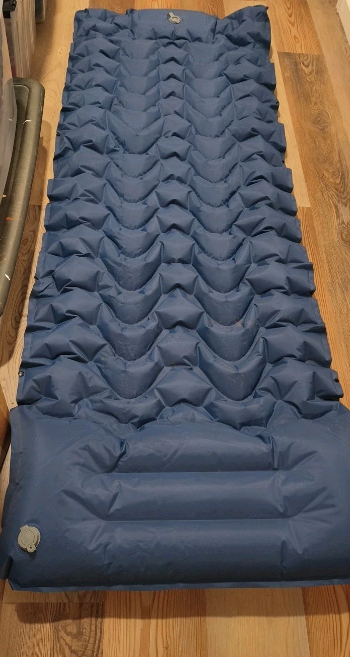 Ultralight Nylon Foot Pump Sleeping Pad Waterproof Foldable Camping Hiking