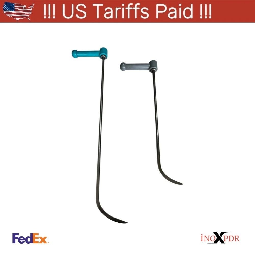 Universal  PDR INOX 2-Piece 360° Rotating Paintless Dent Repair Rod Set – 10mm