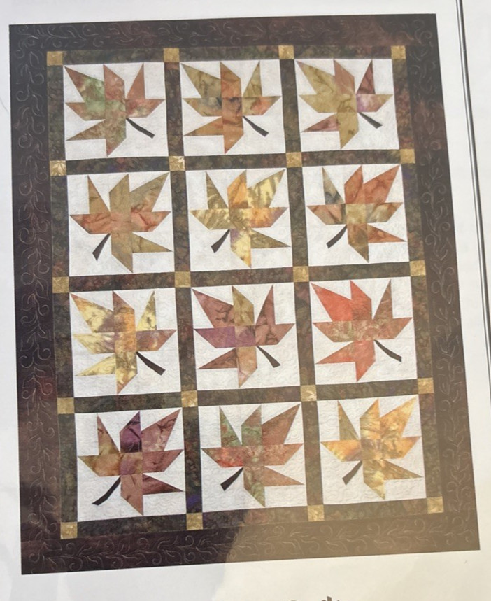 Vtg Rare Far-Flung Quilts LAZY LEAVES 2009 Quilt Pattern only