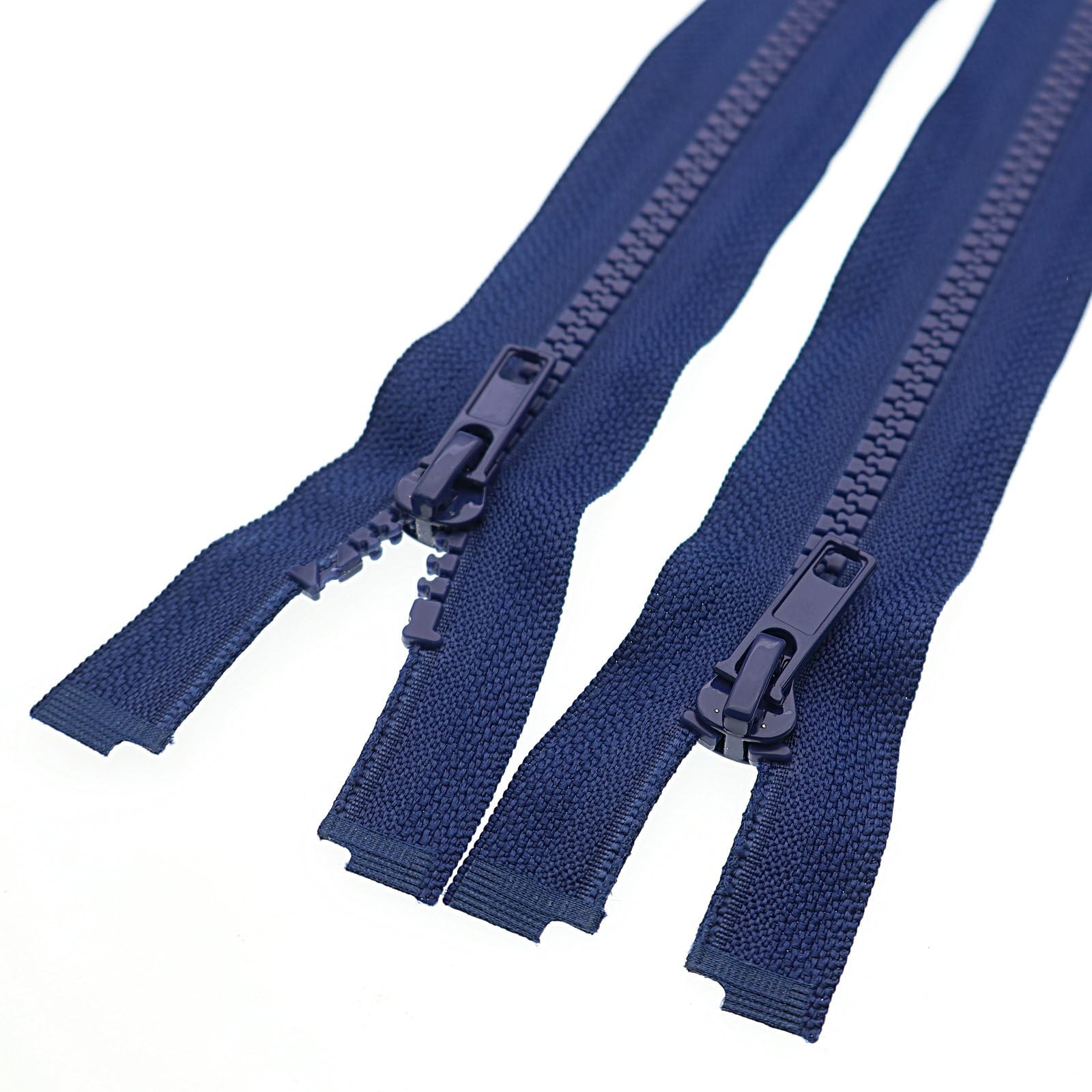 2 Pcs 5 24 Inch Separating Jacket Zippers Plastic Bulk Coats Sewing Navy