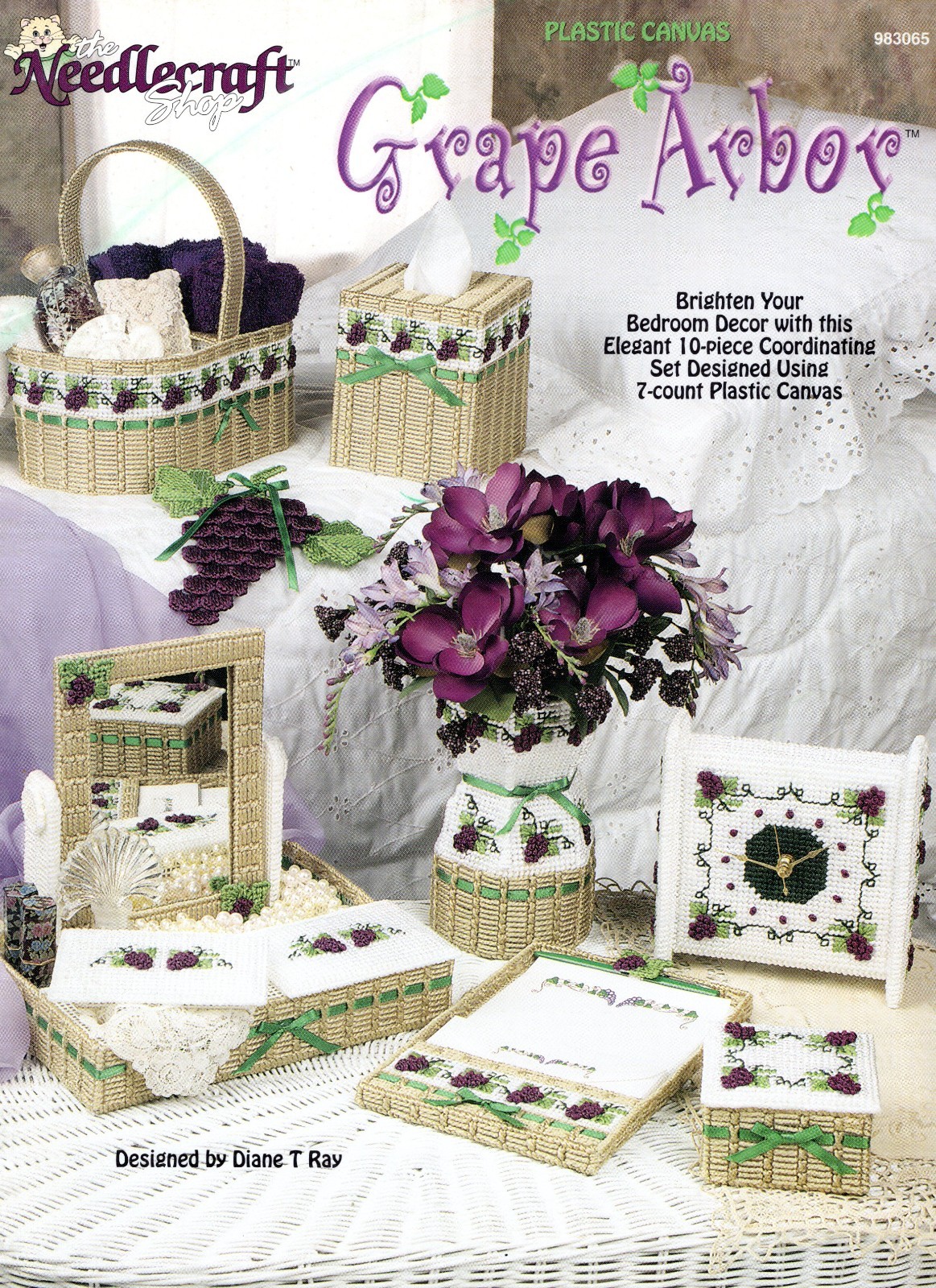Grape Arbor Plastic Canvas Pattern Leaflet Grapes Wine Lover Needlecraft Shop