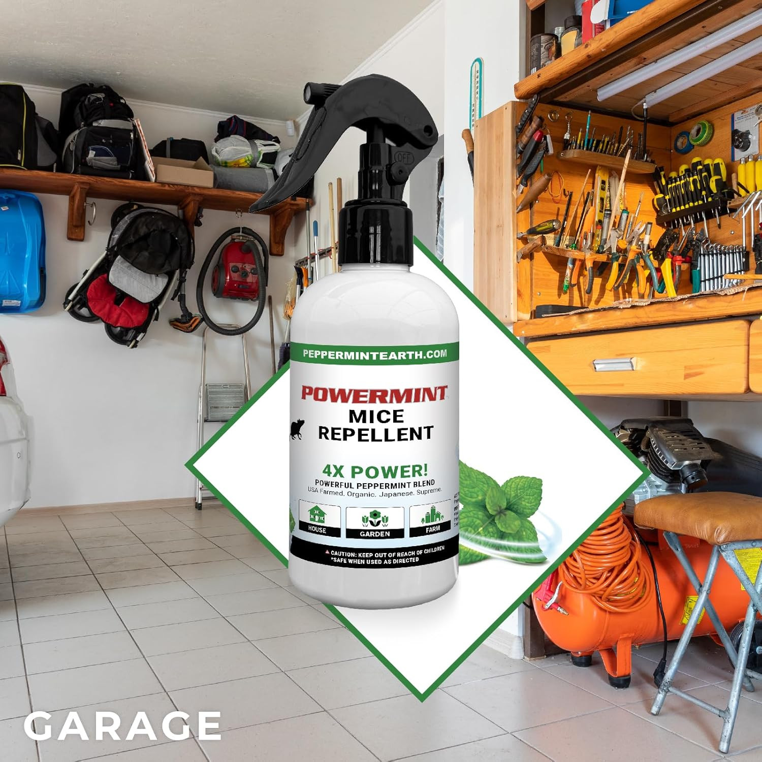 Powermint Peppermint Oil Mice Spray 8Oz (Pack of 2)