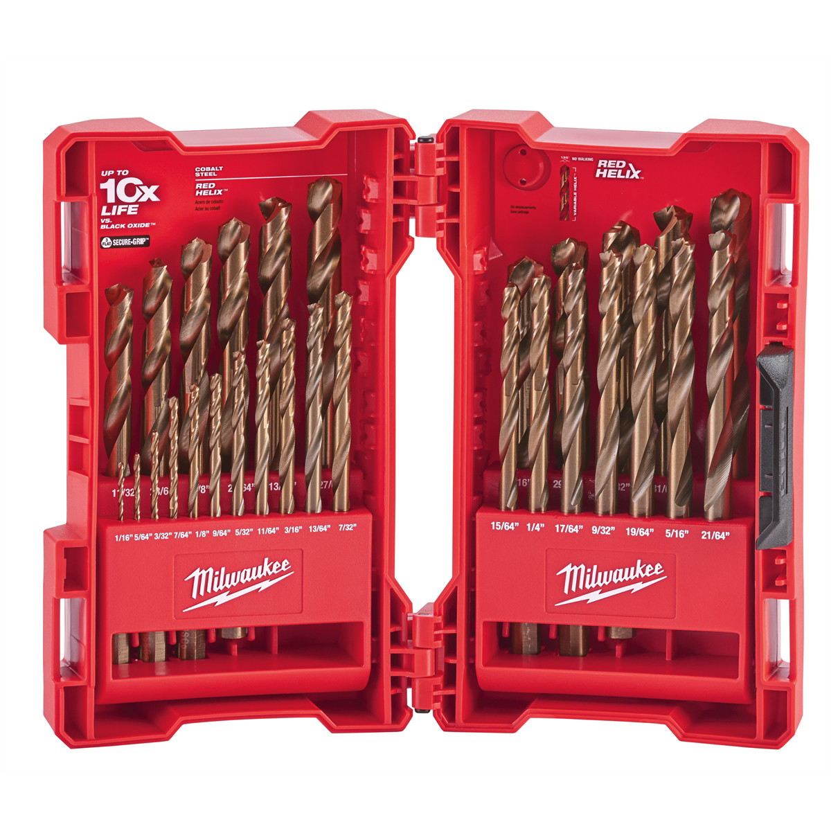 Milwaukee Tool 29PC RED HELIX Cobalt Drill Bit Set 48-89-2332