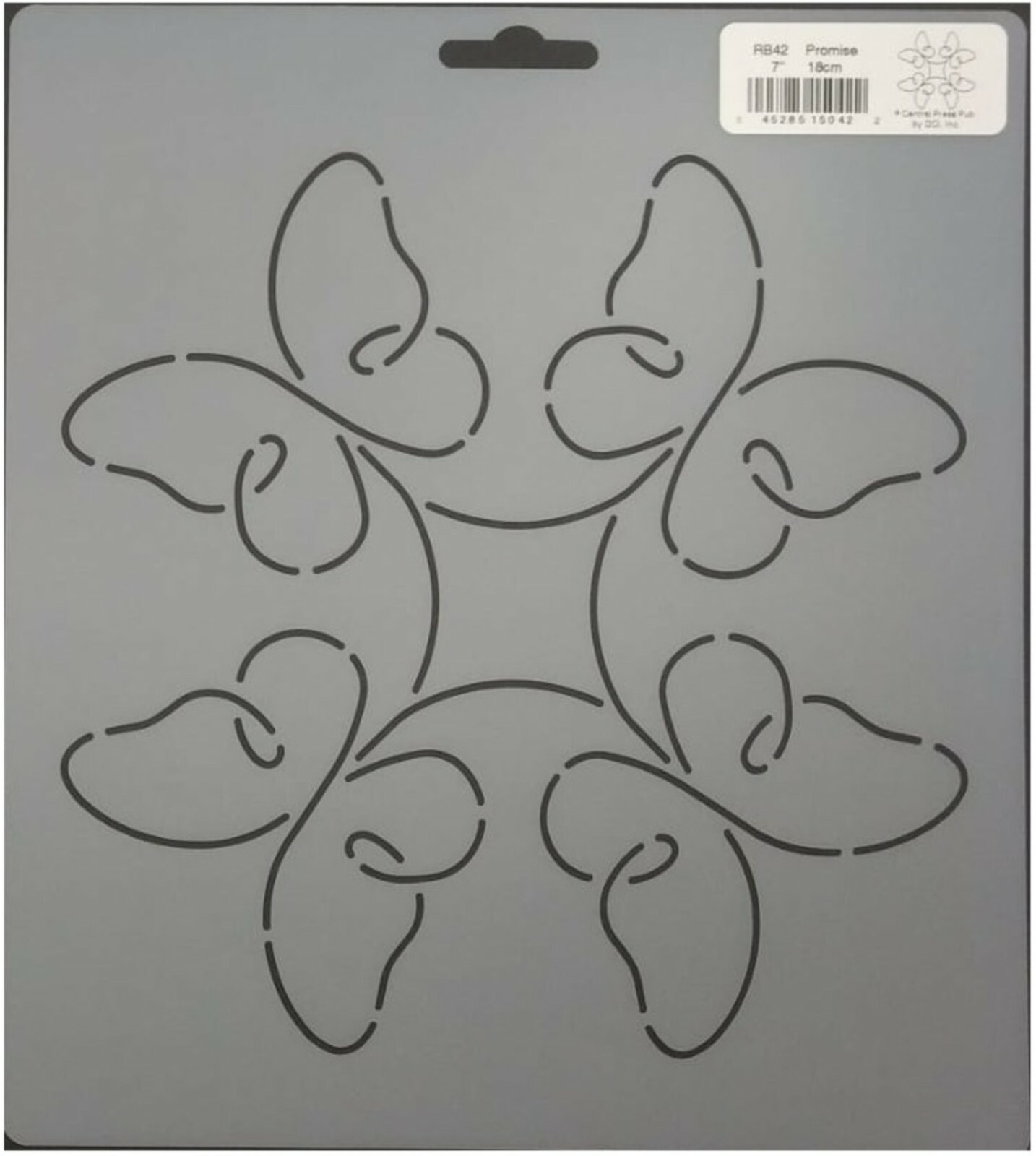 Quilting Stencil Butterfy Block Quilt Pattern 7" Continuous Line Design Template
