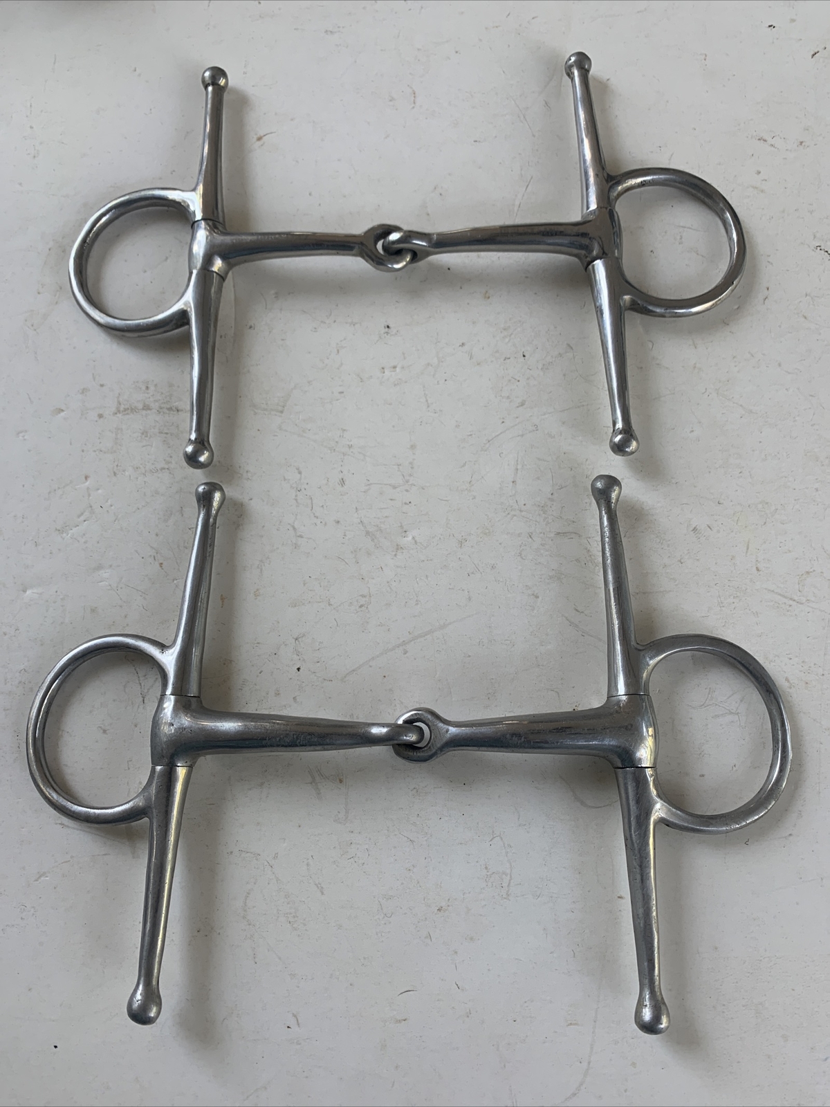 2 Full Cheek Stainless Steel Snaffle Bits Used     (Storage10)