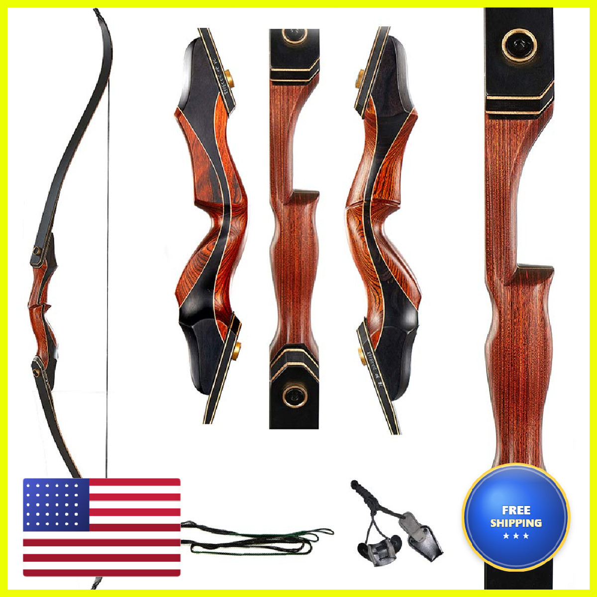 Toparchery Archery 60 Takedown Hunting Recurve Bow For Adults Practice
