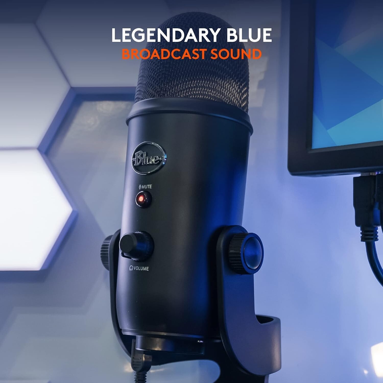Logitech for Creators Blue Yeti USB Microphone for Multi-Pattern Blackout