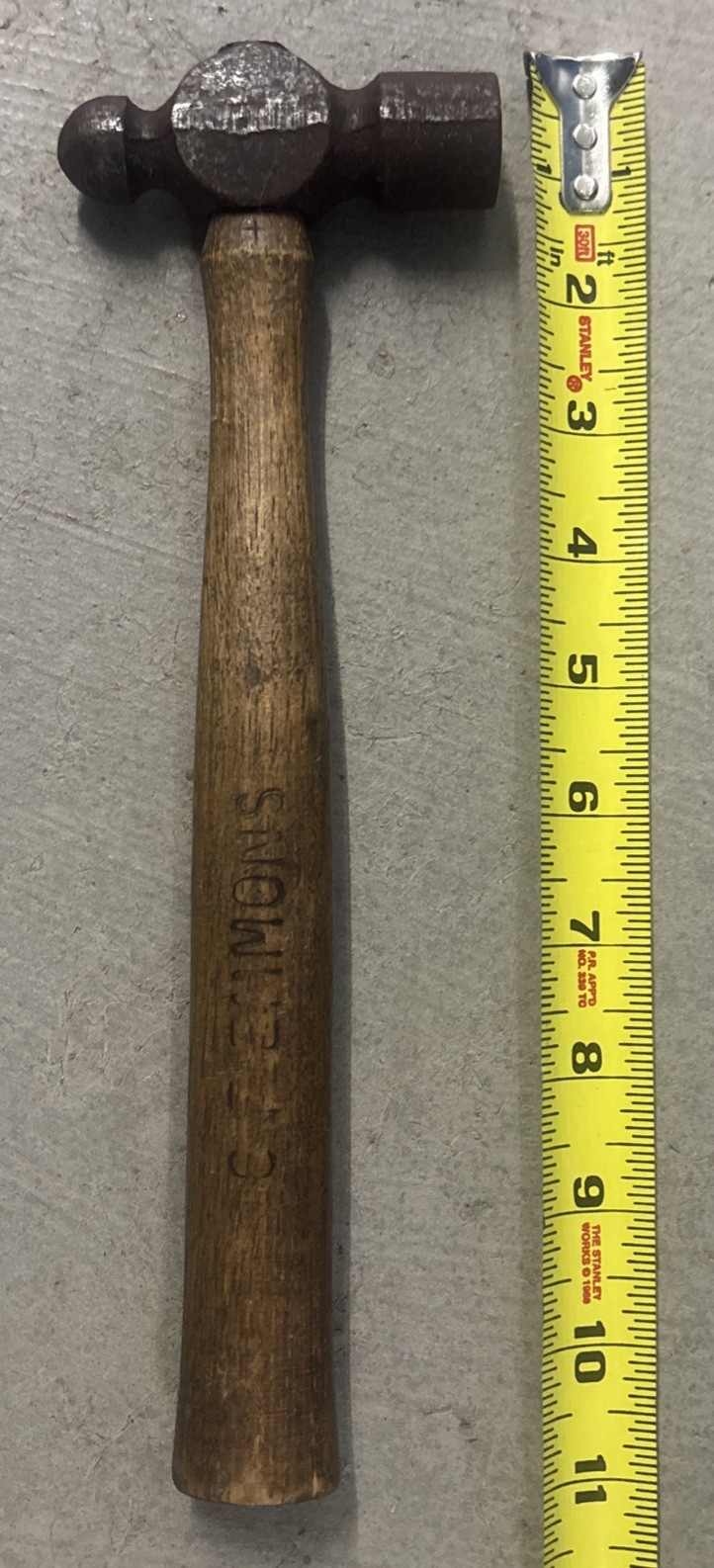 11” Ball Peen Hammer Wooden Handle