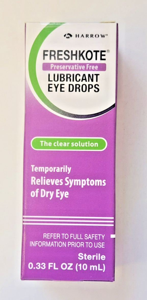 Freshkote Preservative-Free Lubricant Eye Drops Dry Eyes, 0.33 Oz. - Exp 05/2027