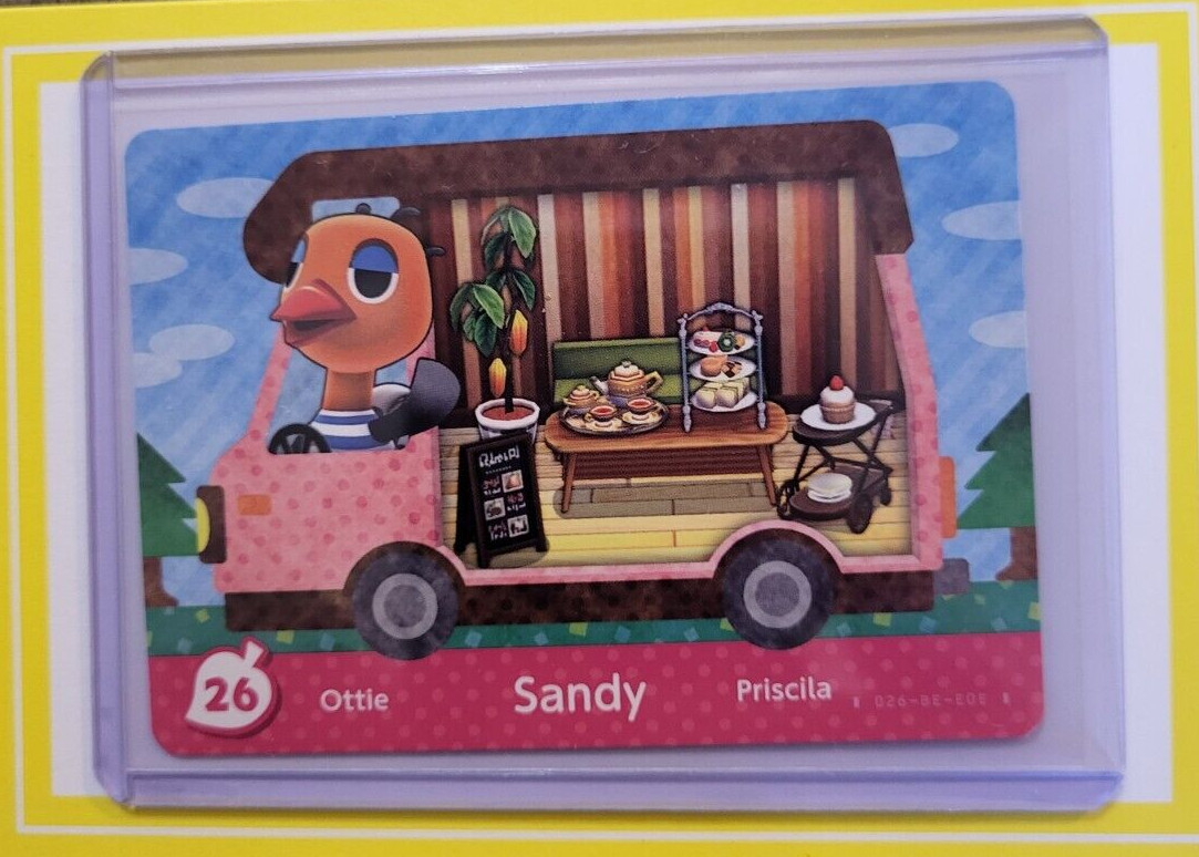 Sandy  - 26 - RV Welcome Home - Authentic Animal Crossing Amiibo Card