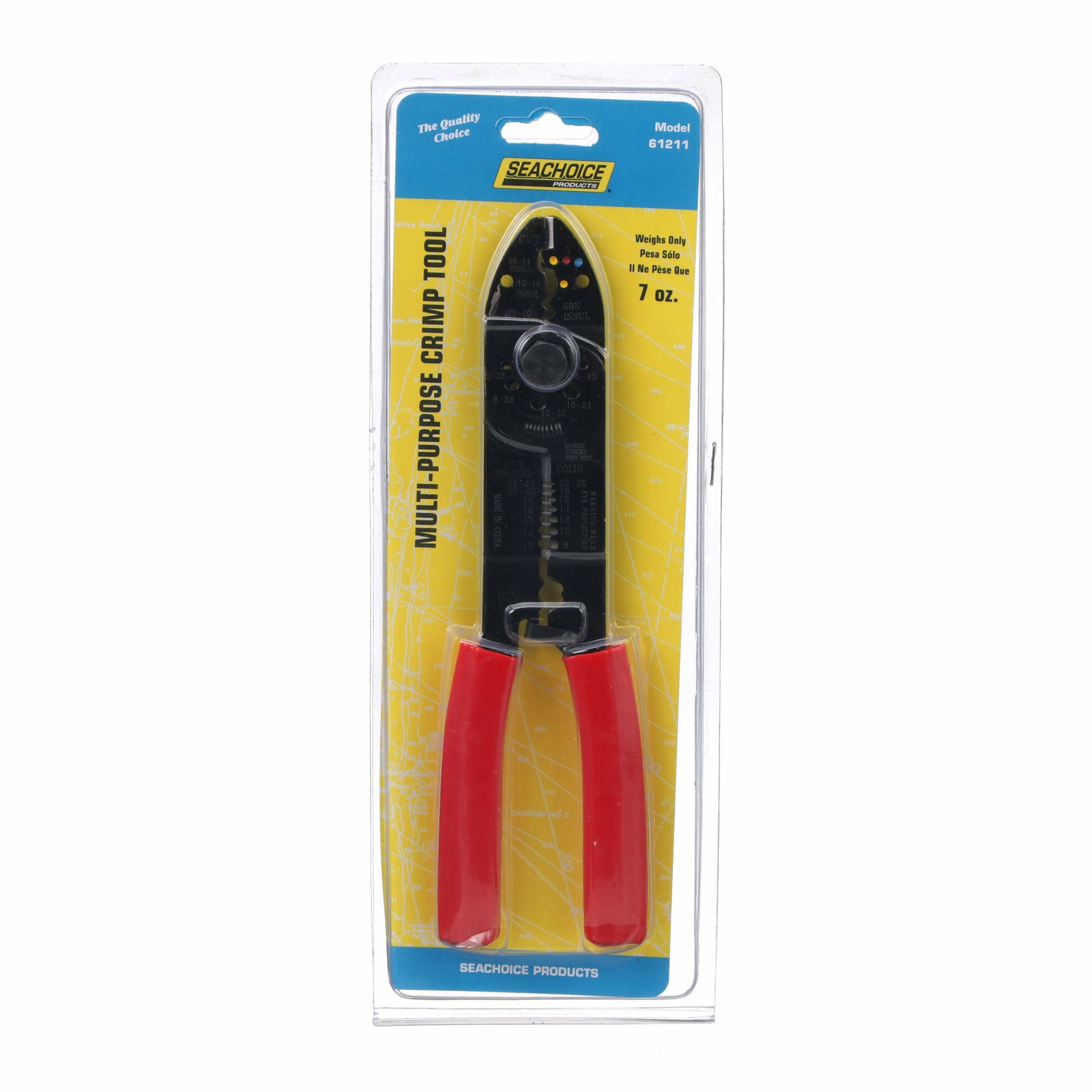 Seachoice 61211 Multi-Purpose Crimp Tool, Versatile, Wire Cutters with Comfor...