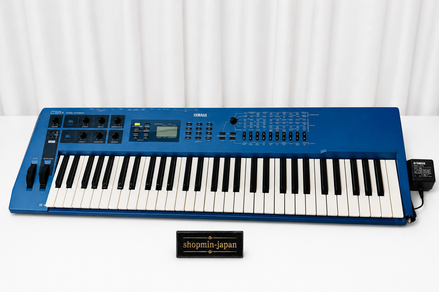 Yamaha CS1x 61-Key Synthesizer Blue Tested w/ AC Adapter Soft Case from Japan