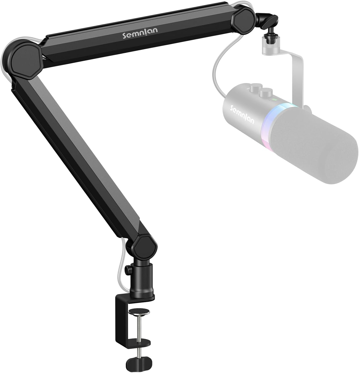 Soporte Microfono 360 Brazo Ajustable Abrazadera Canal Cable Podcast Streaming