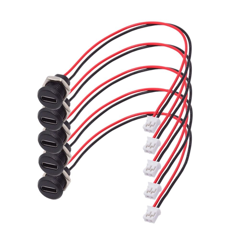 5pcs DIY OEM Type C Female Socket to 2Pin Header Wire Extension DC 5V Power C...